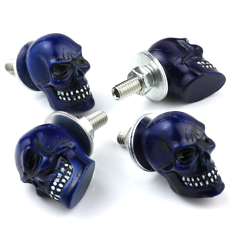 Bashineng Skull License Plate Screw 4 Pack Universal Cars Truck