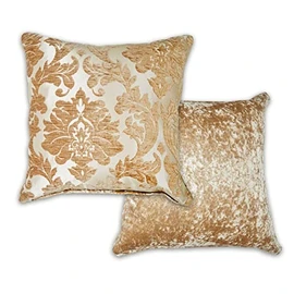 Emma Barclay Damask - Luxury Chenille Jacquard Cushion Cover in Coffee - 17x17 (43x43cm)