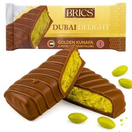 Brics Signature Dubai Chocolate Bar Pistachio, Loaded With Crunchy Roasted Kataifi Knafeh and Italian Pistachio Cream 100g