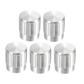 sourcing map Set of 5 6 mm Inserted Axle 16 x 15 mm Aluminium Alloy Potentiometer Rotary Knob