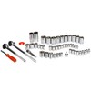 Stalwart 52 Piece 1/4, 3/8 and 1/2 Drive Socket Set