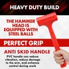 YIYITOOLS 1LB Dead Blow Hammer- Red, Mallet | Machinist Tools