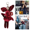 Cute Key Chain Fluffy Rabbit Simulation Flower Keyring Pendant Decor
