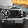 JOSHELA for Jeep JK Angry Eyes Headlight Cover Trim Fit