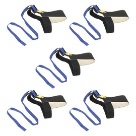 sourcing map 5pcs ESD Anti Static Foot Heel Straps Anti Static Wrist Strap Band Adjustable Buckle-Type for Grounding Removing Static, Black,White