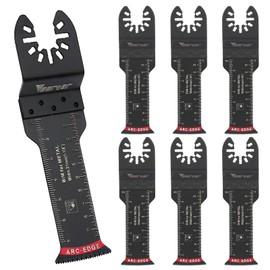 Vearter 1-1/4'' Bi-Metal Oscillating Saw Blade 7PCS/Set, Extra Long Universal Multi-Tool Blade Kit Curved Edge Precision Cutting for Metal, Nailed Wood, Drywall, PVC (31mm)