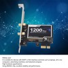 Garsent PCIE Wireless-Netzwerkkarte Dualband, 1200 Mbit/s Bluetooth4.2 PCIE Wireless-Adapter, Kompatibel