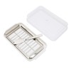 Stainless Steel Butter Cutter Box Cheese Storage Container with Transparent