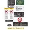 LST Safety Sign Sticker Airbag Tyre Pressure 5 Series E39
