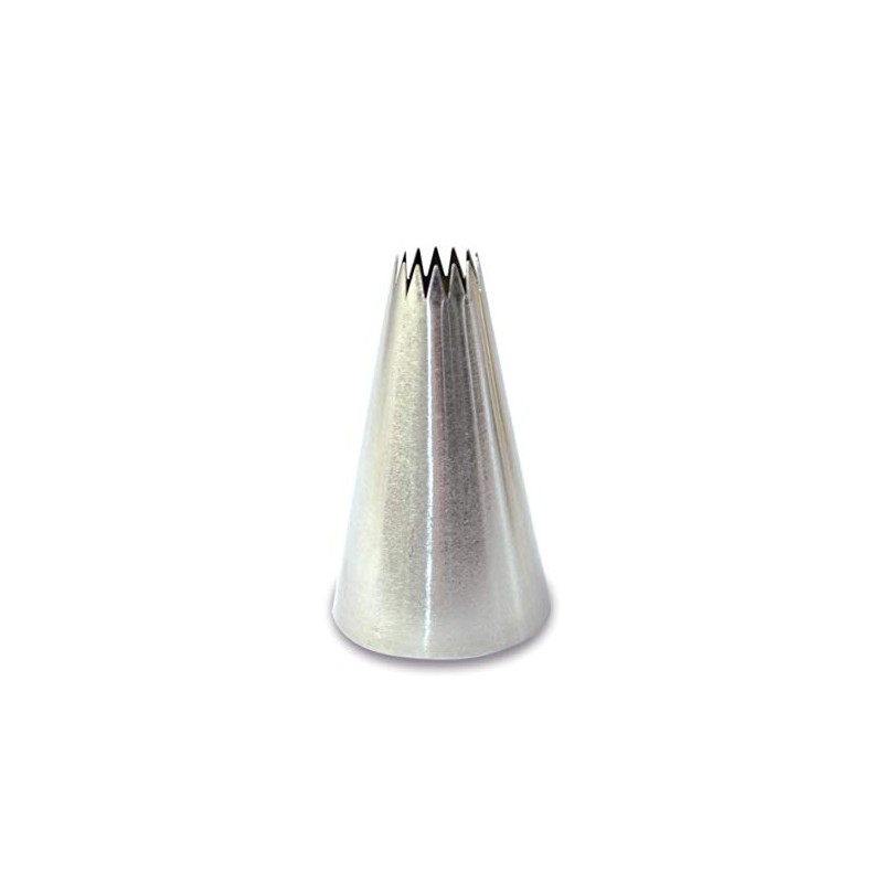 Scrapcooking 1803 Fluted Piping Nozzle Stainless Steel 14 x 4.25