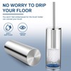 Gricol Toilet Brush with Stainless Steel Container with Splash Guard