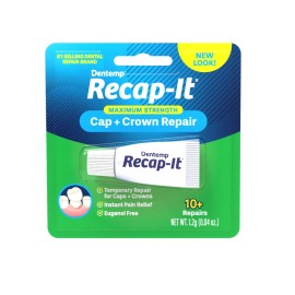 Dentemp Recap-It Cap & Crown Repair Dental Kit – 3 Pack Dental Cement – Fast Acting