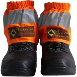 Bootmates Shoe Covers Shoe Sleeves for Garden, Riding & Hiking | Galoshe Short in Orange | Work Wear for Forest, Road Construction & Crafts