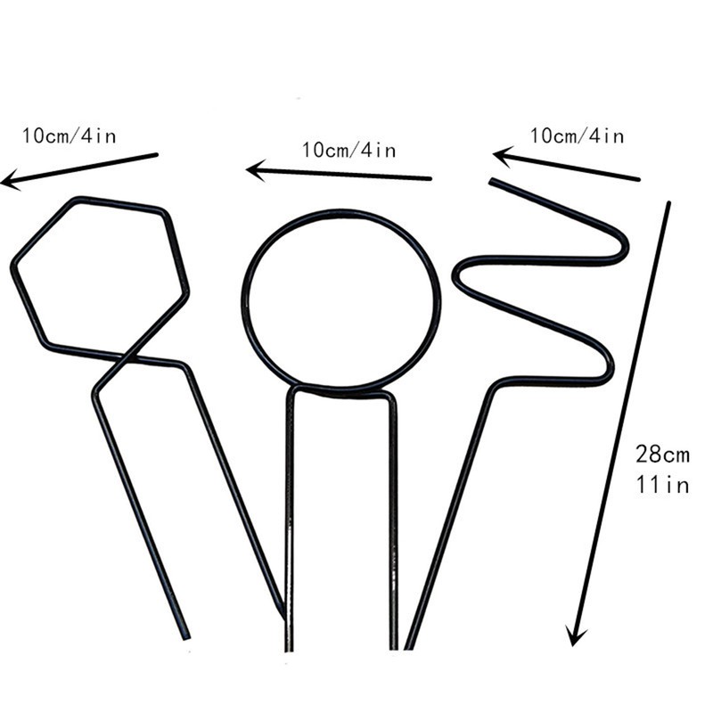 3 Pcs Metal Garden Trellis Climbing Plants Support Indoor Iron