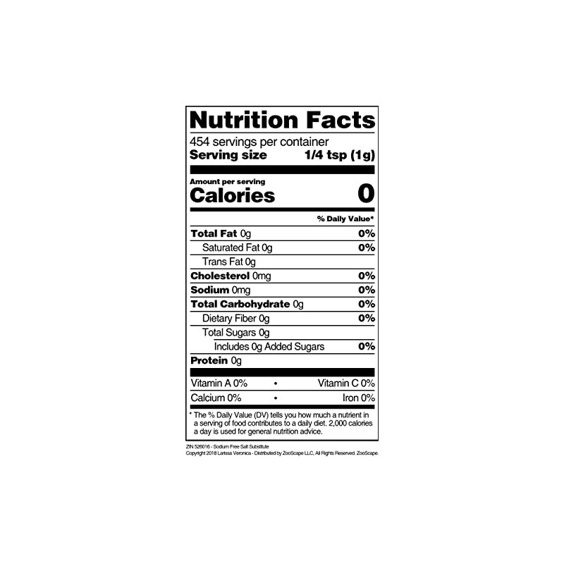 Sodium Free Salt Substitute (16 oz, ZIN: 526016) - 3