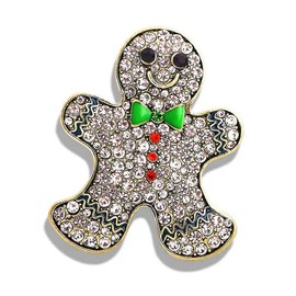 GFM® Santa Claus Christmas Tree Snowman Brooch - Christmas, Birthday, Mother's Day, Stocking Filler (BRCH-CHRIS-B), Metal
