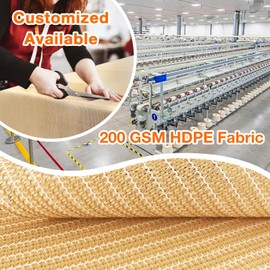 Artpuch Outdoor Pergola Shade Cover 13x15 FT Sun Shade Cloth with Grommets Wheat Commercial Grade Patio Privacy Screen Shade Canopy (Customized Available) GN05