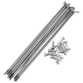 HEROFFIX 12 Set 14G Bicycle Spokes 143mm Bike Wheel Spokes 304 Stainless Steel Silver Tone