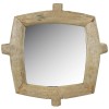 Homeroots Natural Wooden Square Wall Mirror