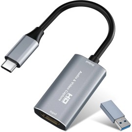 DigitPro Audio/Video Capture Card, USB3.0 HDMI to USB C, 4K1080p60fps Video/Audio Capture