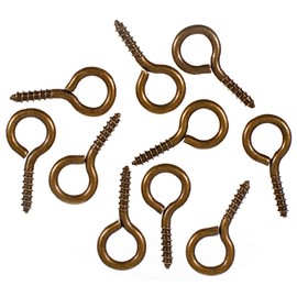 West Coast Paracord 14mm Screw Eyes – Four Assorted Colors – Jewelry Making, Arts and Crafts Projects, Sewing, and More (Bronze, 25 Pack)