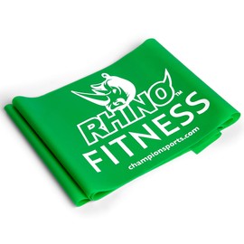 Champion Sports Flat Resistance Band for Men and Women, 8 lbs Medium Resistance, Green - Durable Fitness Band for Strength Training, Stretching, Rehabilitation - Premium Home Workout Equipment