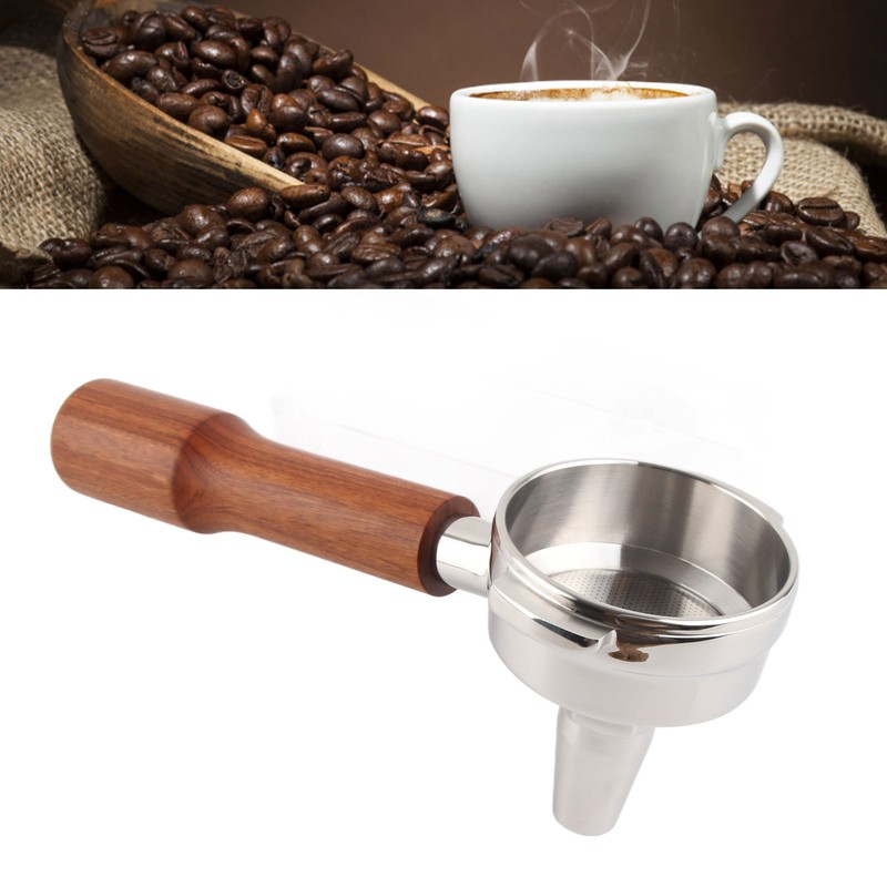 58mm Portafilter Single Head Extraction Solid Wood Handle Stainless Steel