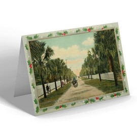 CHRISTMAS CARD - Vintage Florida USA - Bradentown. Prospect Avenue