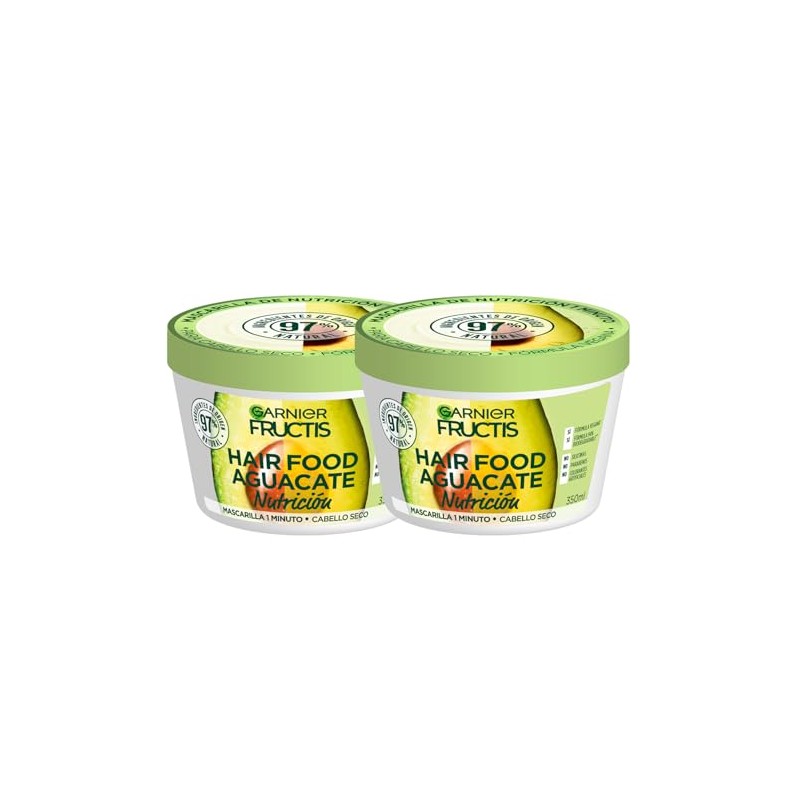 Kit Garnier Fructis HairFood Aguacate mascarilla para cabello seco 2Pack