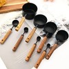 Uniturcky Measuring Cups and Spoons Set of 8, Matte Black