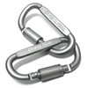 Screw Lock, Shedding Prevention, Carabiner Clip, Nascan, Set of 4,