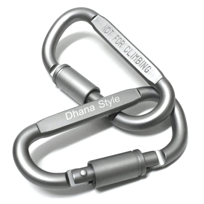 Screw Lock, Shedding Prevention, Carabiner Clip, Nascan, Set of 4,