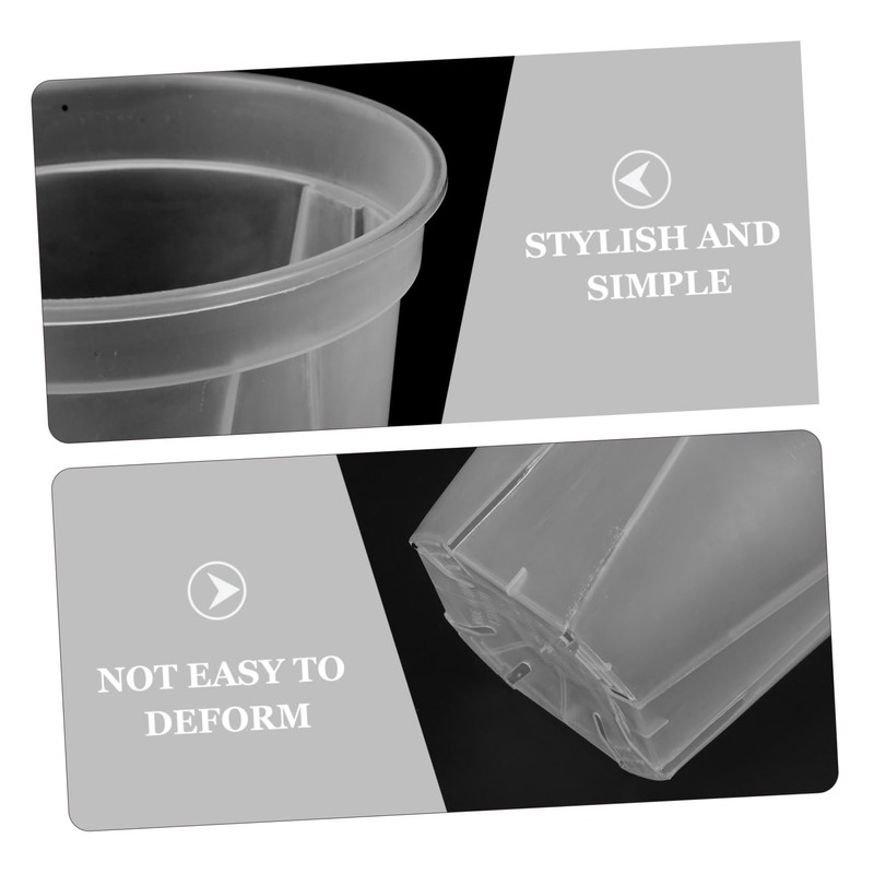 SUPVOX 10Pcs Root Control Flower Pots Transparent Plastic Nursery Planters
