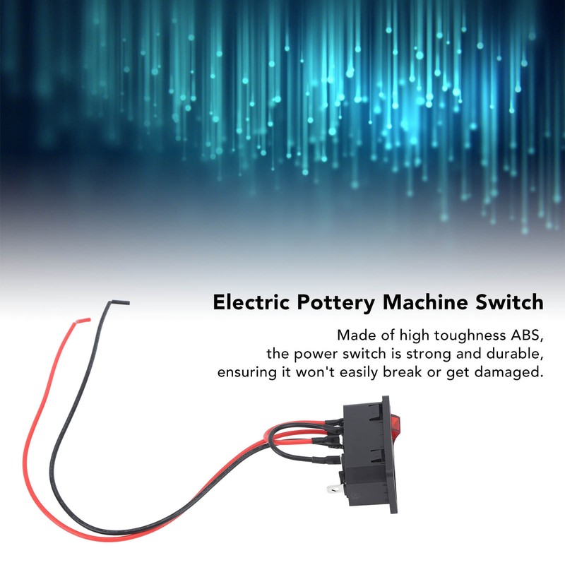 2PCS Pottery Machine Power Switch Push Button Safe Heat Resistant