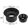 LQS Extended Sink Flange with Deep Basket Strainer, Deep Garbage