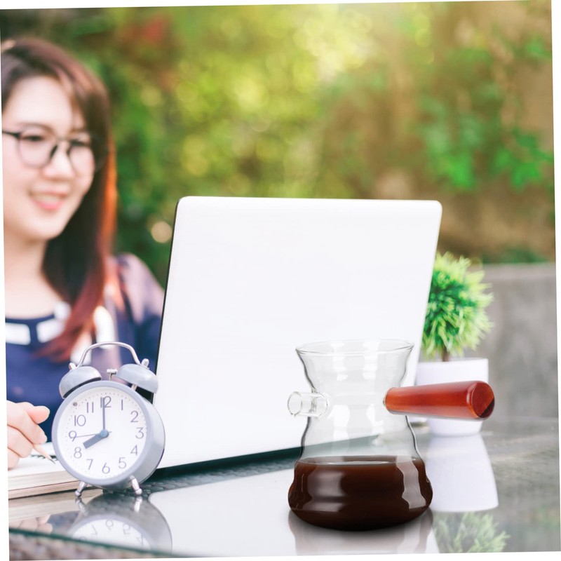 Ciieeo Turkish Coffee Pot with Handle High Temperature Glass Kettle