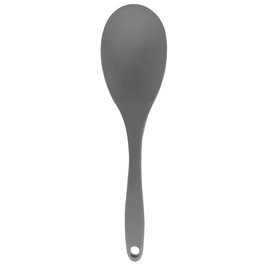 TableCraft H3902GY Cash & Carry Spoon, 11-5/8", Heat Resistant up to 400°/204°C, Odor and Stain Resistant, Dishwasher Resistant, Silicone, Gray, BPA Free