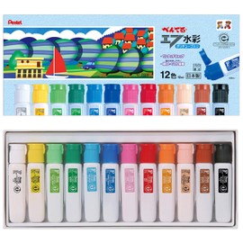 Pentel Efu Watercolor Paints WFC2-12, in Poly Tube, 12 Colors