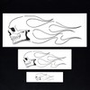 Custom Shop Airbrush Skull Fire Flame Stencil Set (Skull Design