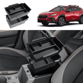 2025 Crosstrek Center Console Organizer - For 2024-2025 Subaru Crosstrek Double Layer Center Console Organizer Box - 2024-2025 Crosstrek(Premium/Sport/Limited/Wilderness)&2024 2025 Impreza Accessories