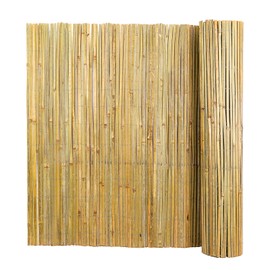 Natural Bamboo Slat Screening,6.5FT x 13FT Bamboo Fence Panel for Garden Privacy Fence Screen for Indoor or Outdoor(2mx4m Approx)