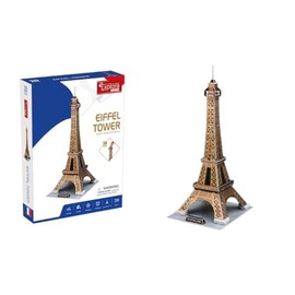 ESPLORA - Torre Eiffel - Puzzle 3D - 540020-39 Pezzi - Monumento Storico - Livello 4 - Senza Colla o Forbici - Educativo - Parigi - Gioco di Costruzione - Regalo - Modello - A Partire da 5 anni