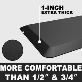 1" Extra Thick Anti Fatigue Floor Mat,Kitchen Mat, Standing Desk Mat –Ergonomic Comfort at Home, Office, Garage, Sink - 140D high Density PU Foam (Black, 40" L x 17" W)