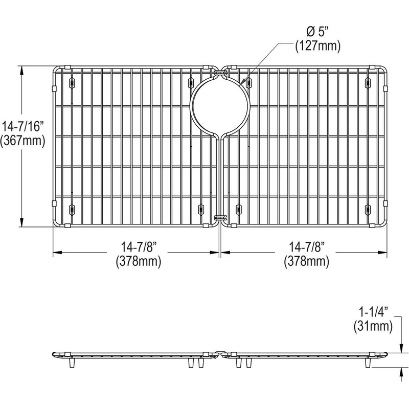 Elkay LKOBG3014SS 30" Stainless Steel Basin Rack - Stainless Steel