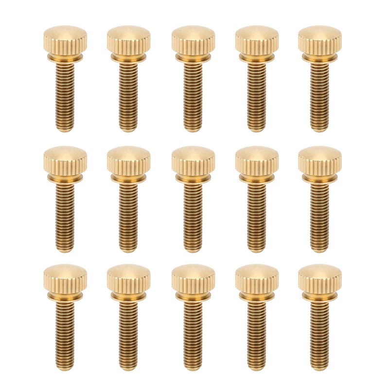 50Pcs Flat Knurled Thumb Screw Wring Round Head Pure Copper