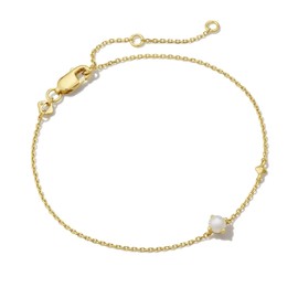 Kendra Scott Maisie Delicate Chain Bracelet, 18k Gold Vermeil, Pearl
