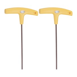 sourcing map 2pcs T-Handle Wrench 1/8" SAE Long Arm Hex Key Flat End Wrenches Spanner for Automotive Household Maintenance
