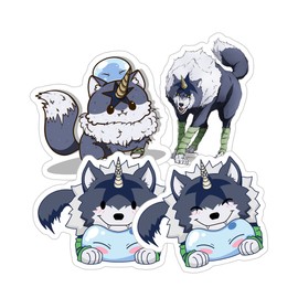Alexiss That Time I Got Reincarnated As A Slime Rimuru Tempest Ranga Slime Funny Sticker for Phone, Laptop, Skateboard, Car, Colorful Sticker, Pack 4 Pcs Size 3 Inch