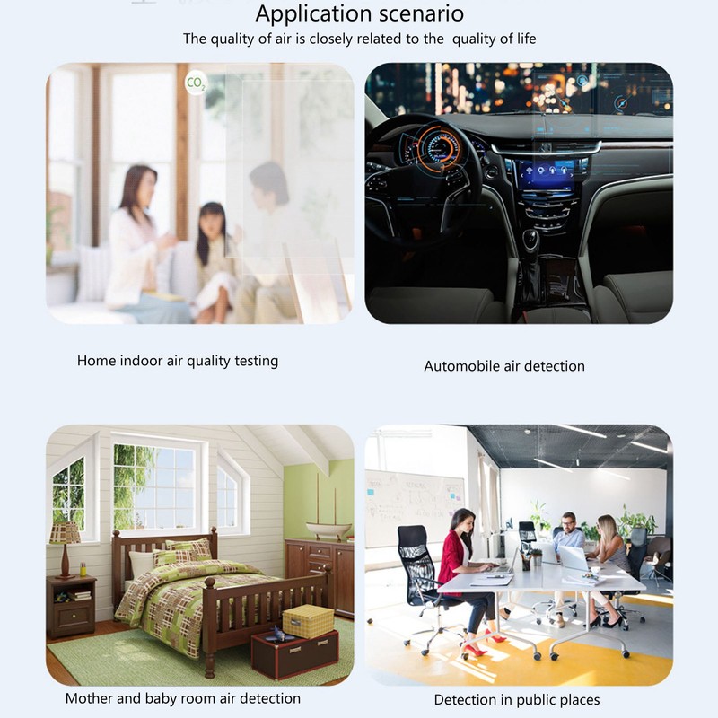 Air Quality Monitor Carbon Dioxide Detector Accurate Tester for CO