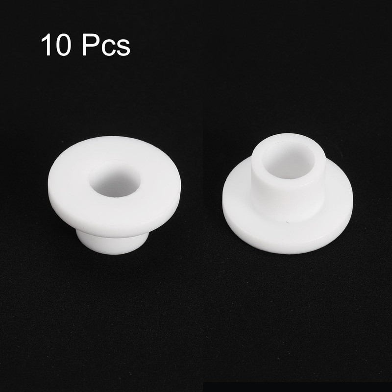 sourcing map 10pcs Flanged Sleeve Bearings Plastic Bushings ID 9mm